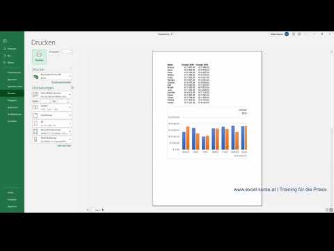 Bonusvideo Excel Blätter Drucken 2 - Seite aufteilen und Druckbereich definieren