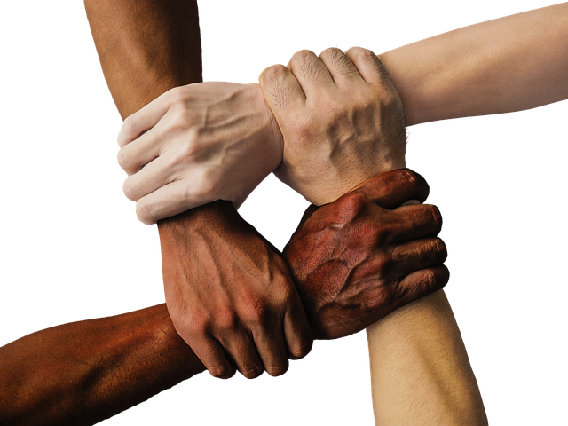 Hände als Symbol für Diversity
