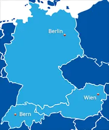 Unsere Standorte in Österreich, Deutschland und der Schweiz